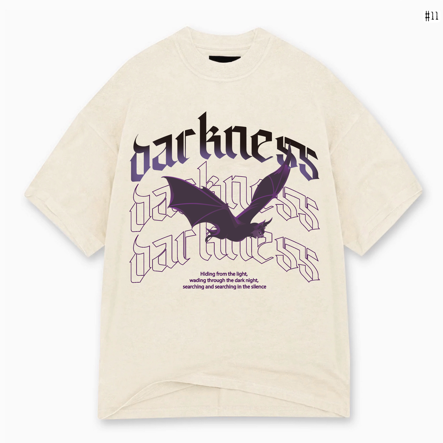 "DARKNESS" Cream Tee