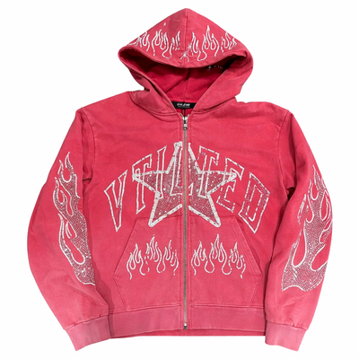 BLAZE VINTAGE RED ZIP UP