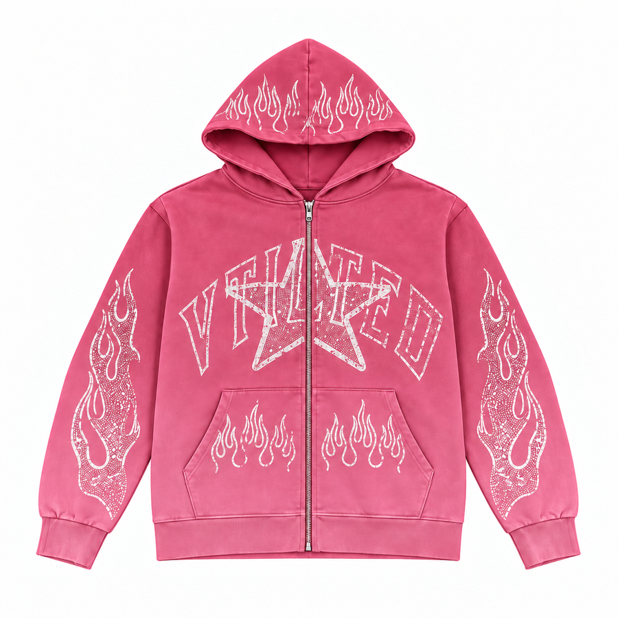 BLAZE VINTAGE RED ZIP UP